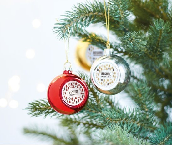 Red Christmas Bauble Personalized